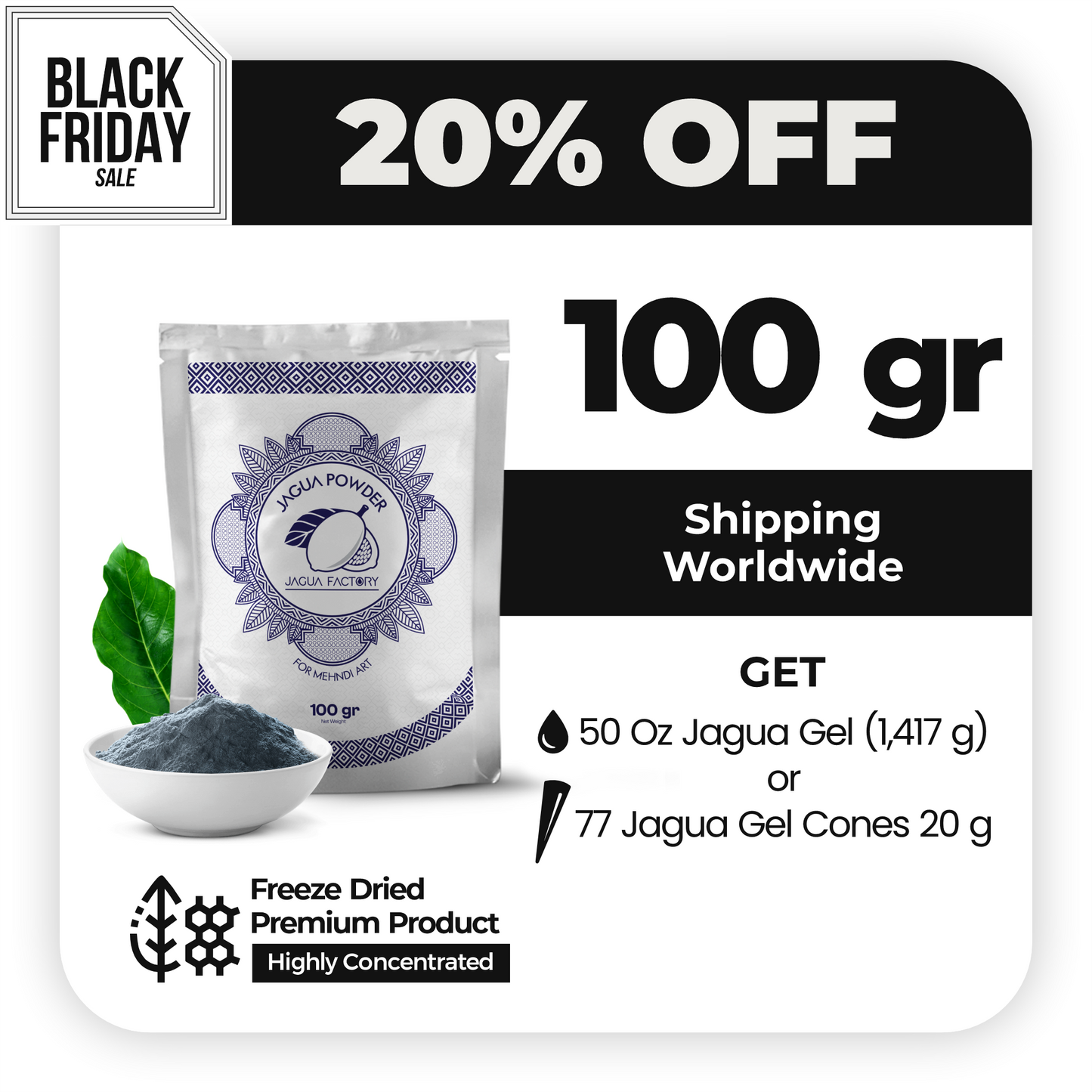 JAGUA POWDER 100 g (1 bag)