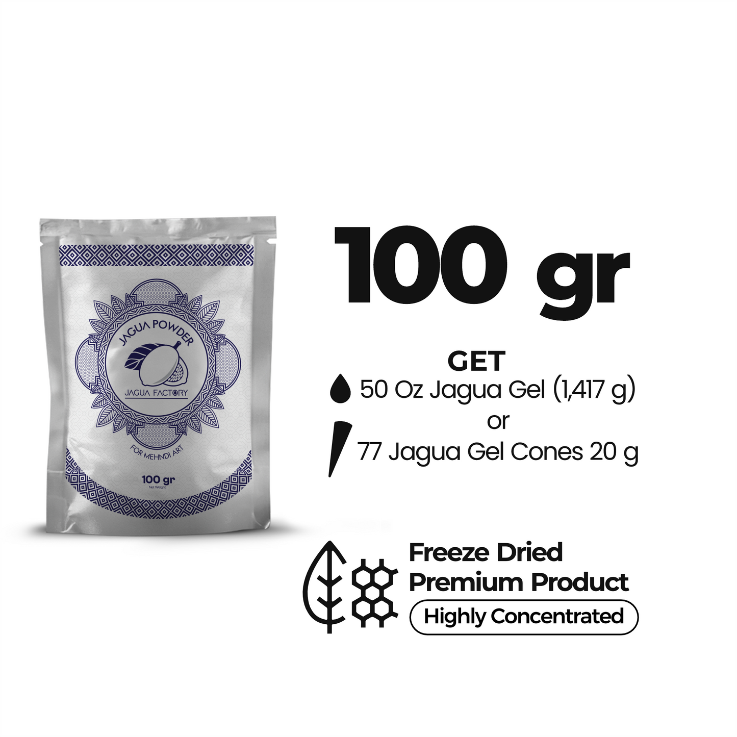 JAGUA POWDER 1200 g (12 bags per 100 g)