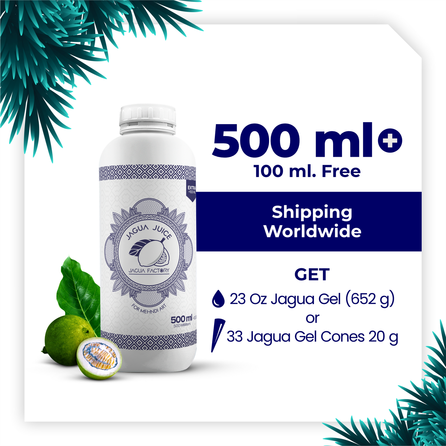 JAGUA JUICE 500 ml + 100 ml Free